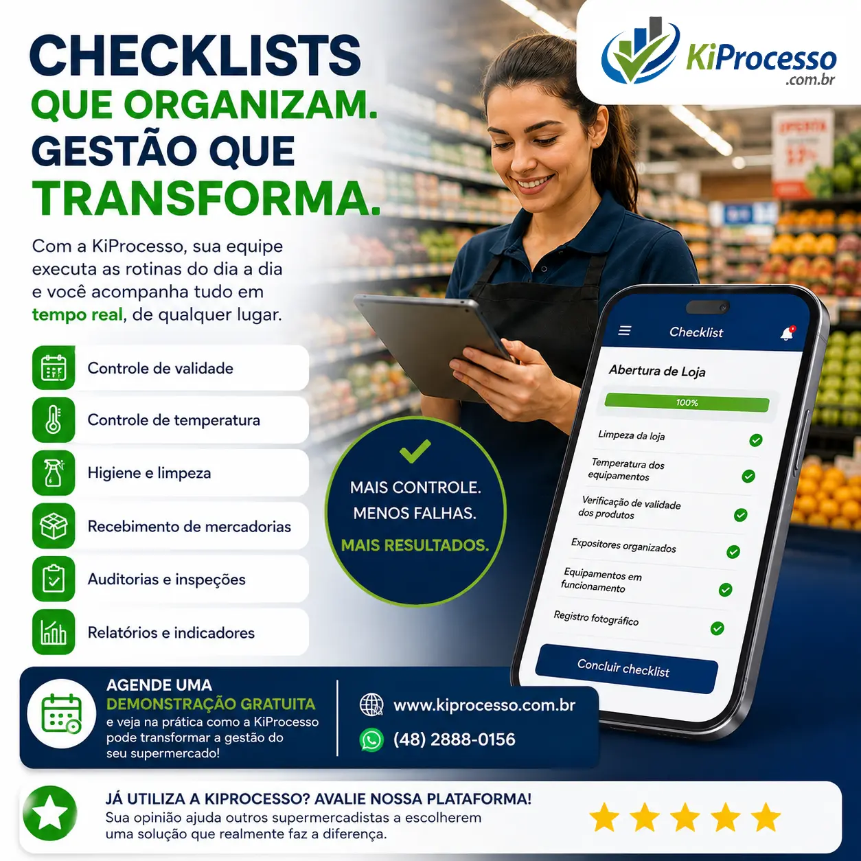 Checklist e consultoria de processos em São Paulo — KiProcesso para lucro, produtividade e prevenção de perdas em supermercados